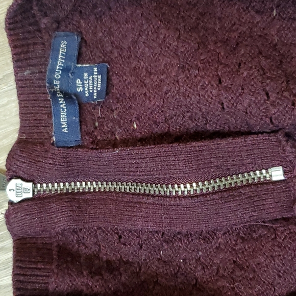 American Eagle Outfitters burgundy sweater, size small - Picture 2 of 5
